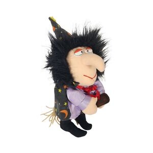 Fiesta Plush Witch Flying Broomstick Halloween Decoration